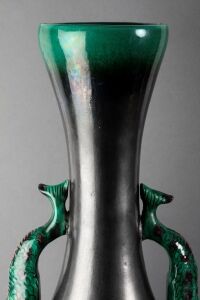 Important fish vase by the Vallauris Manufacture