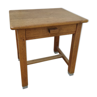 Solid oak side desk