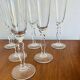 6 limited edition champagne flutes, new Arques crystal