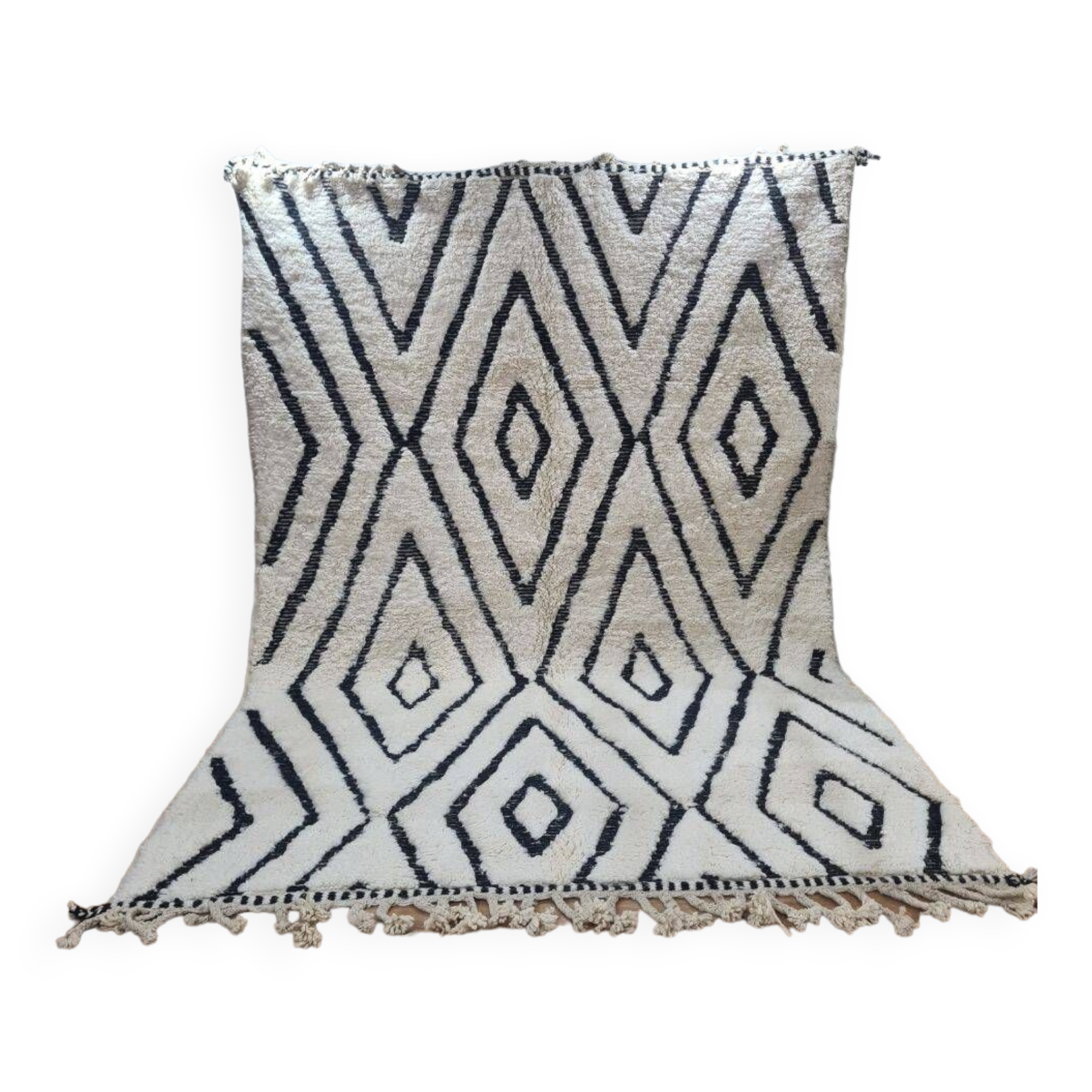 Handmade wool Berber rug 300 x 200 cm