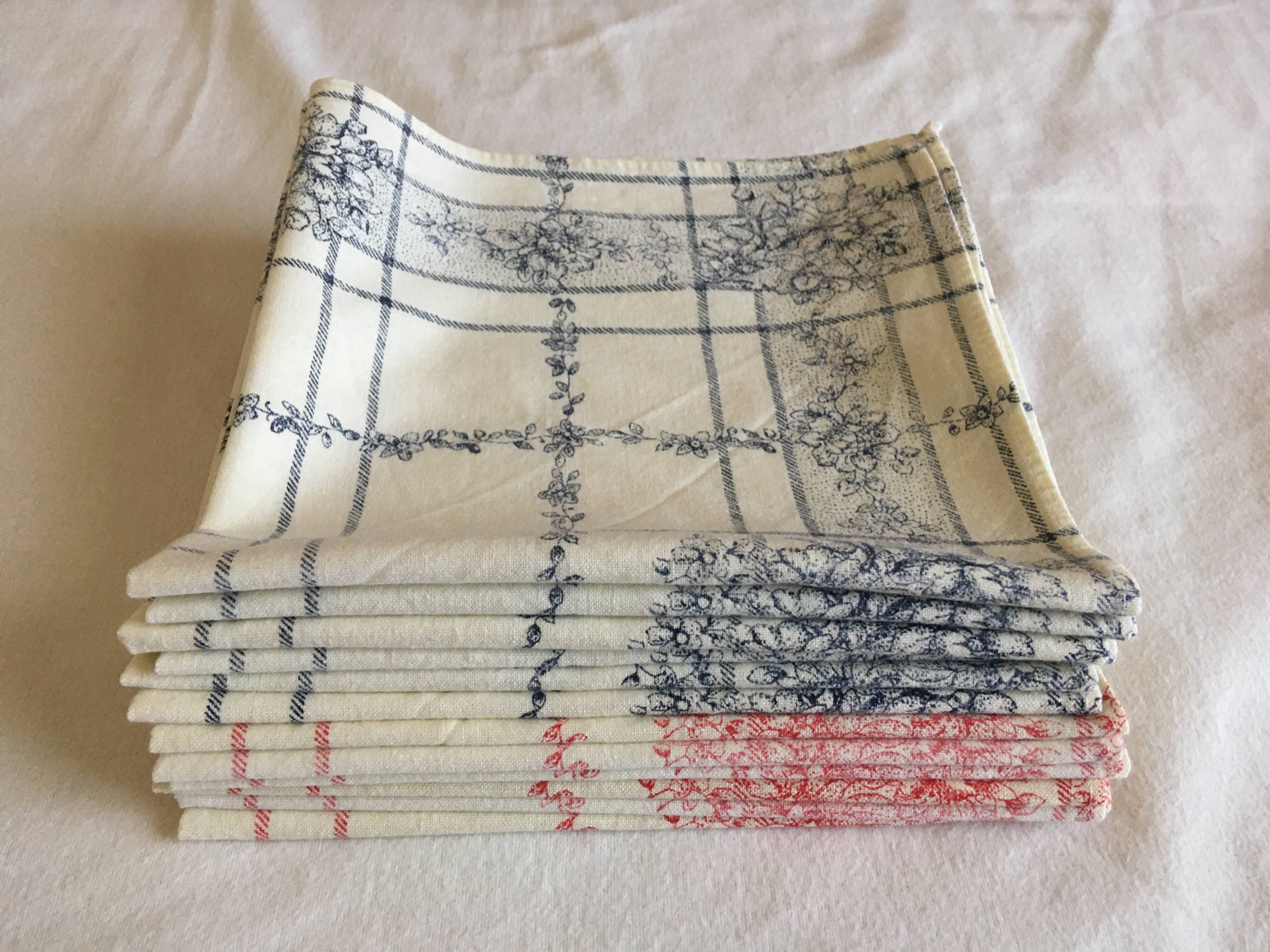 12 serviettes de table provençales 42 x 40