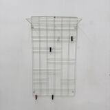 Vintage wire metal wall coat rack , 1960s