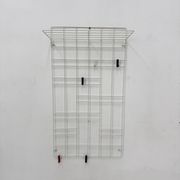 Vintage wire metal wall coat rack , 1960s