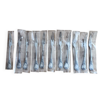 11 snail or seafood forks Christofle Marly NEW