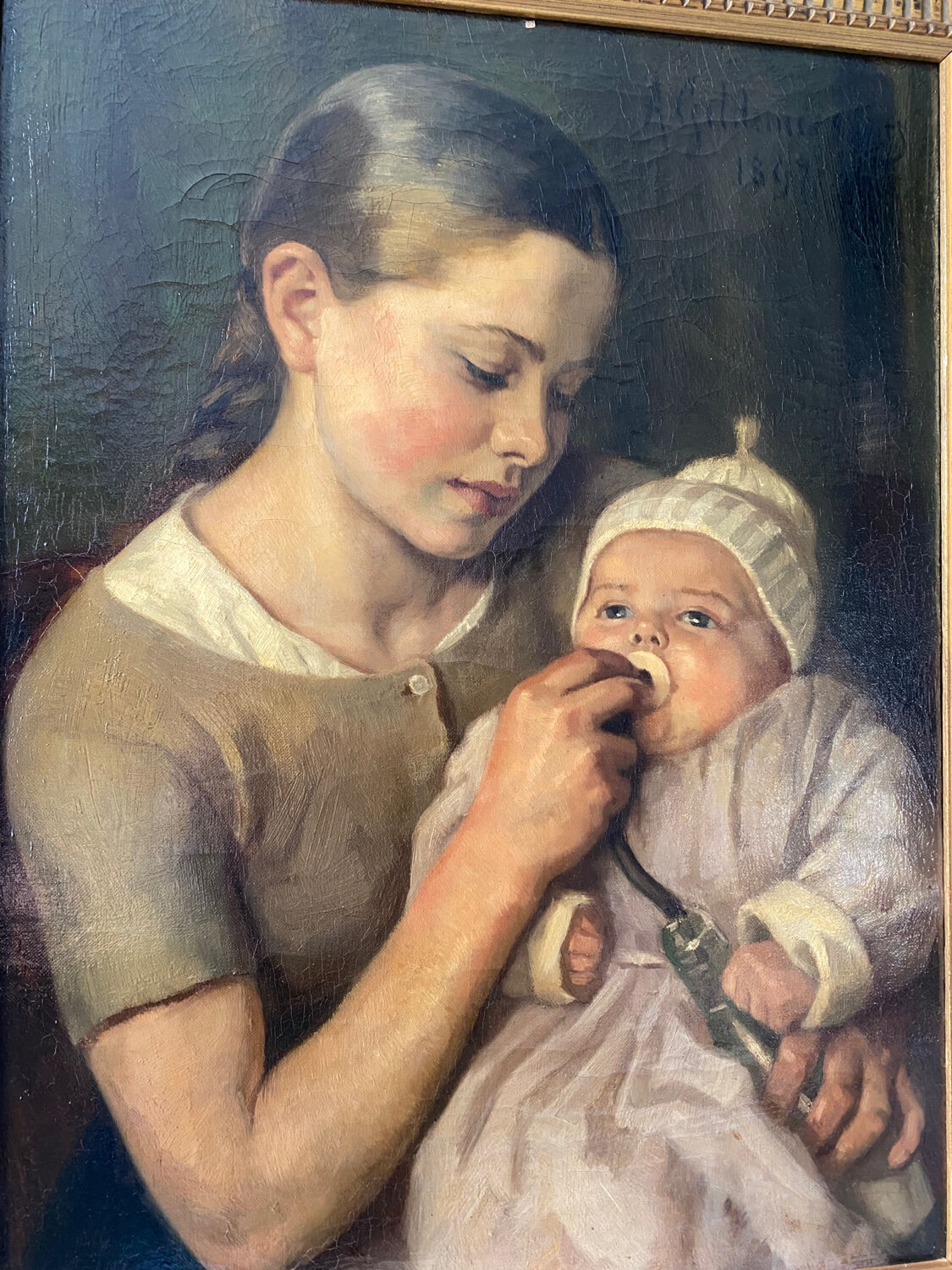Old portrait of a young girl 1897