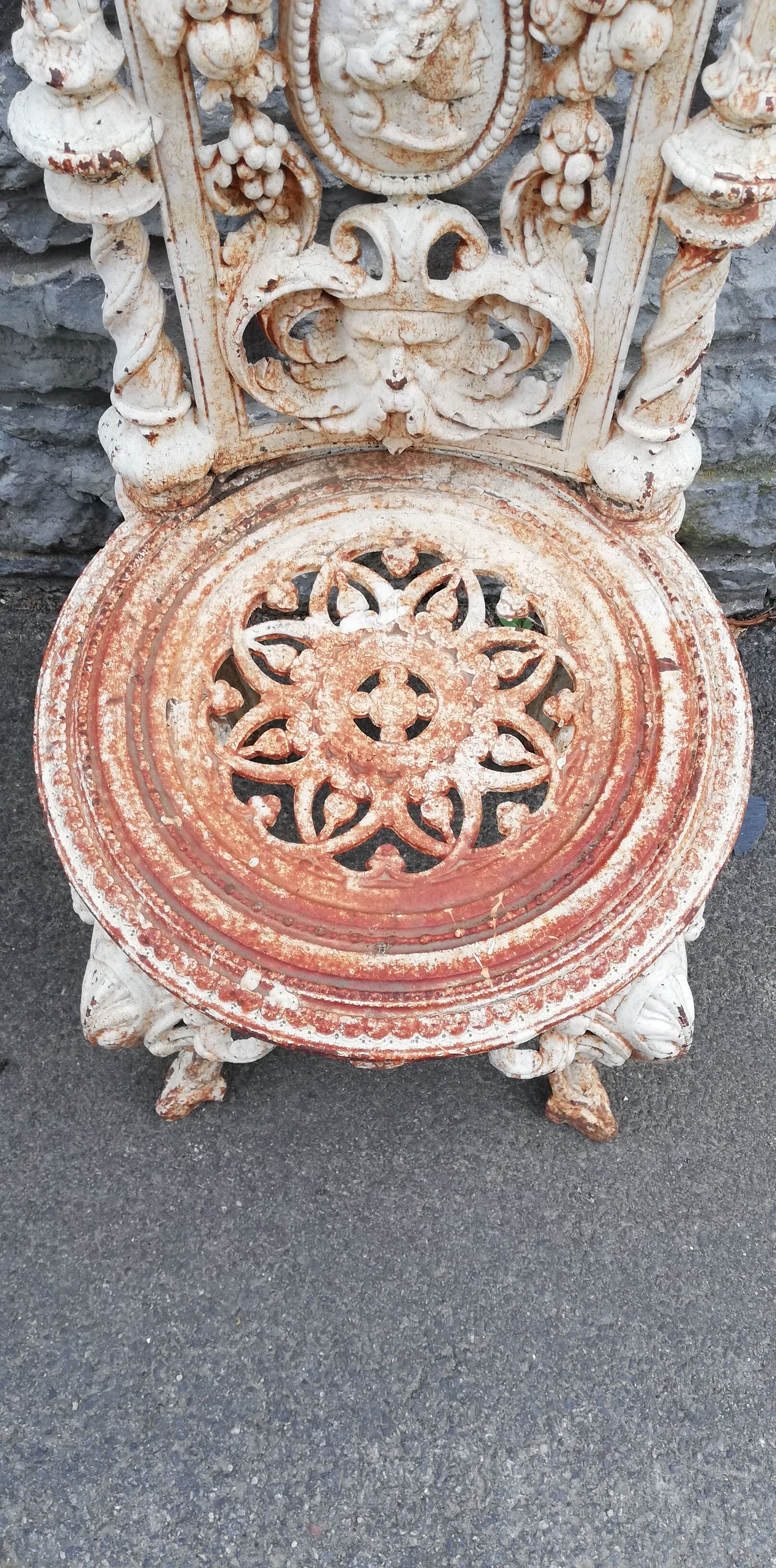 1900 iron cast iron garden chair