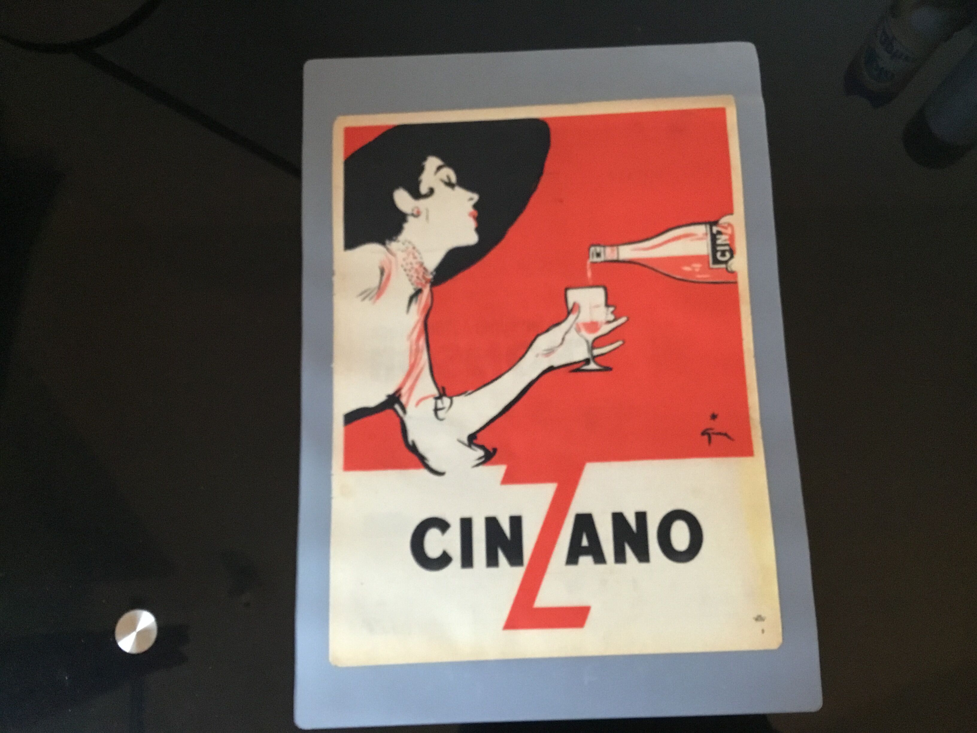 Vintage advertising to frame cinzano