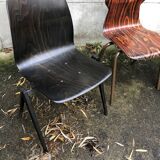 Set of 4 mismatched Dutch vintage chairs - Galvanitas, Eromes, Flottoto