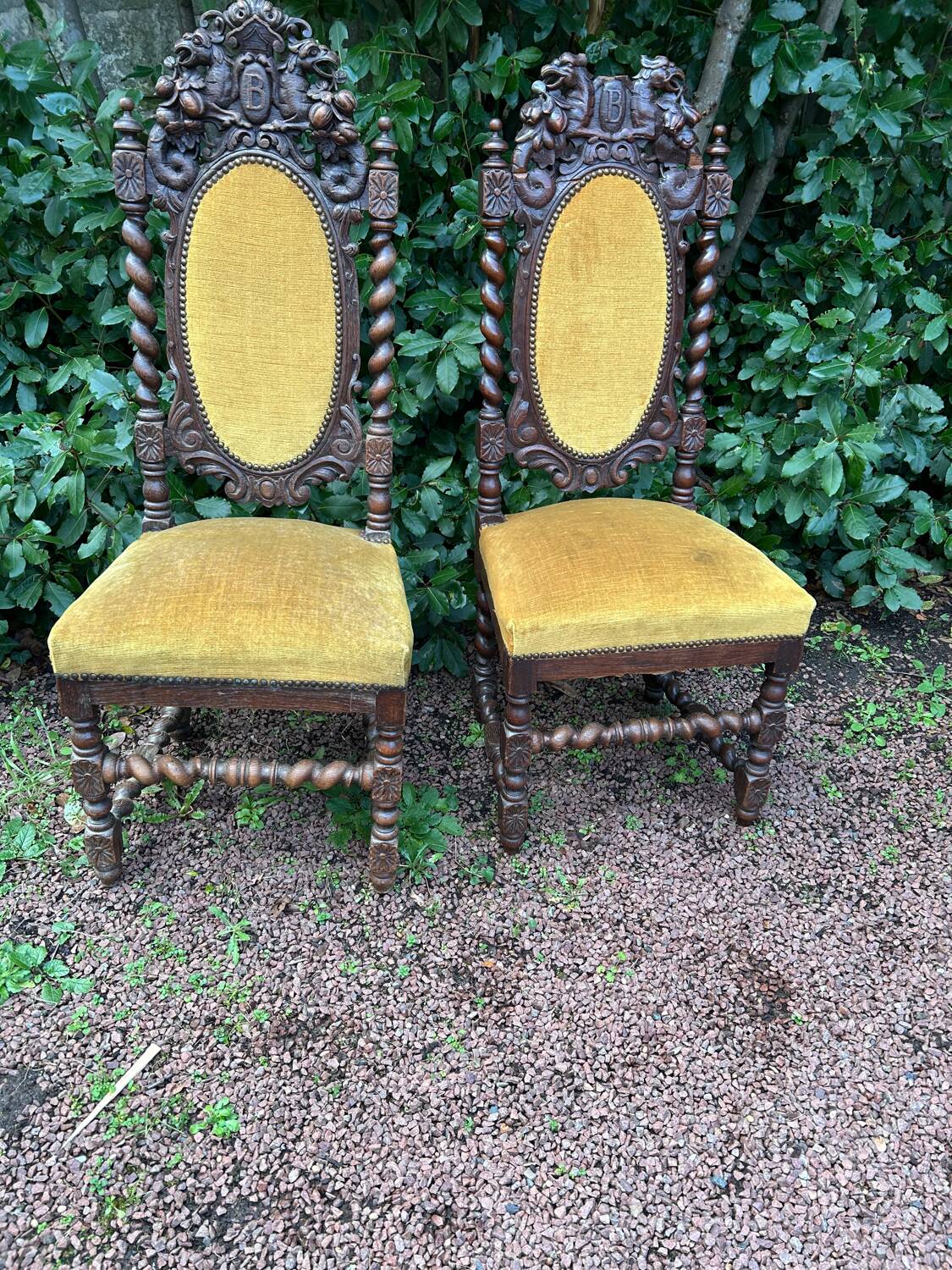 Henri II twisted chair, late 19th century