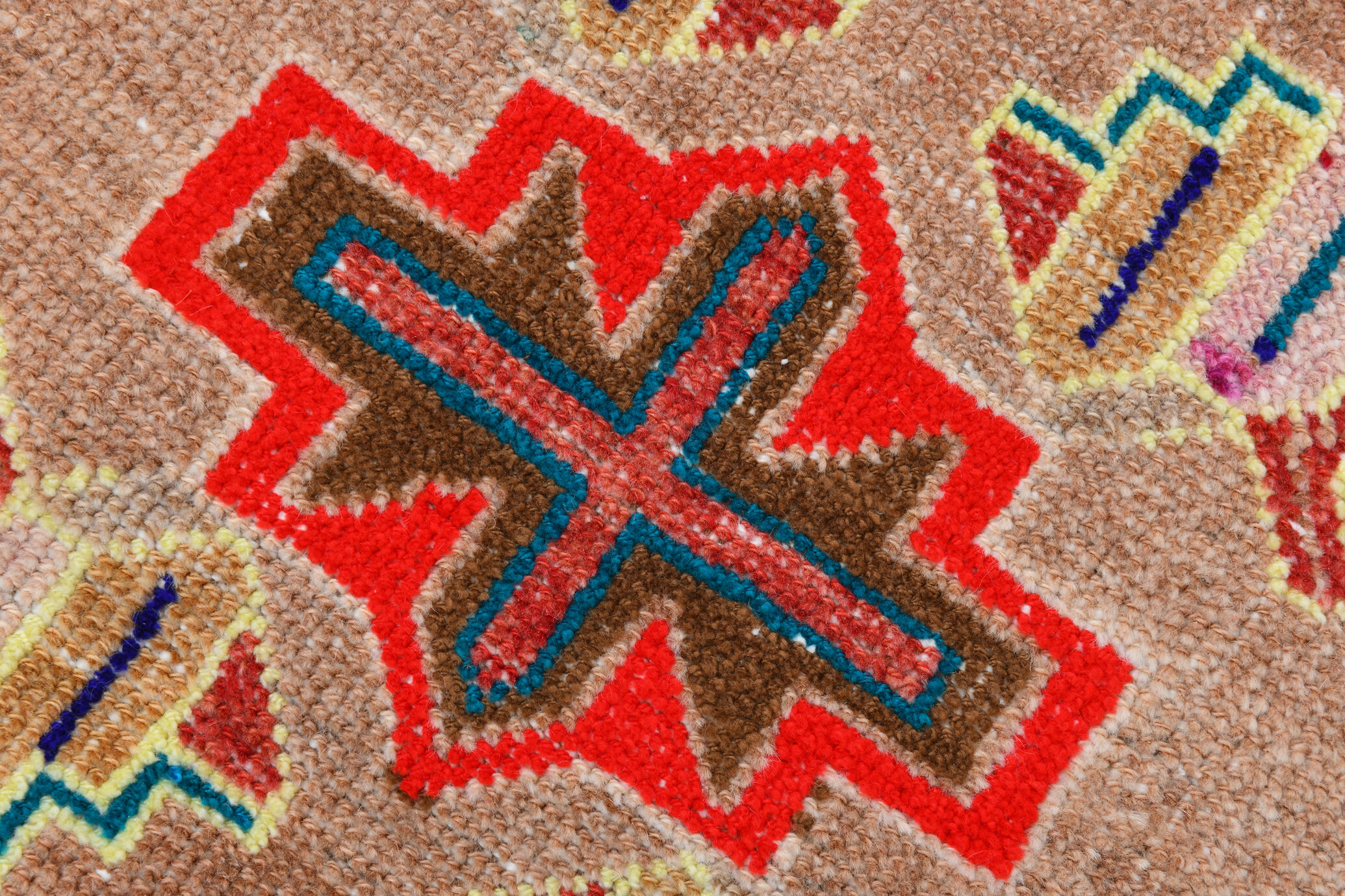 3x7 short vintage oushak runner rug