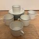 Set of Portuguese porcelain cups and saucers