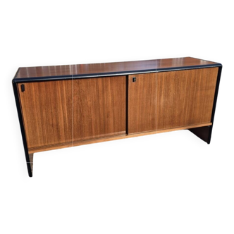 Vintage sideboard with sliding doors from the 60s