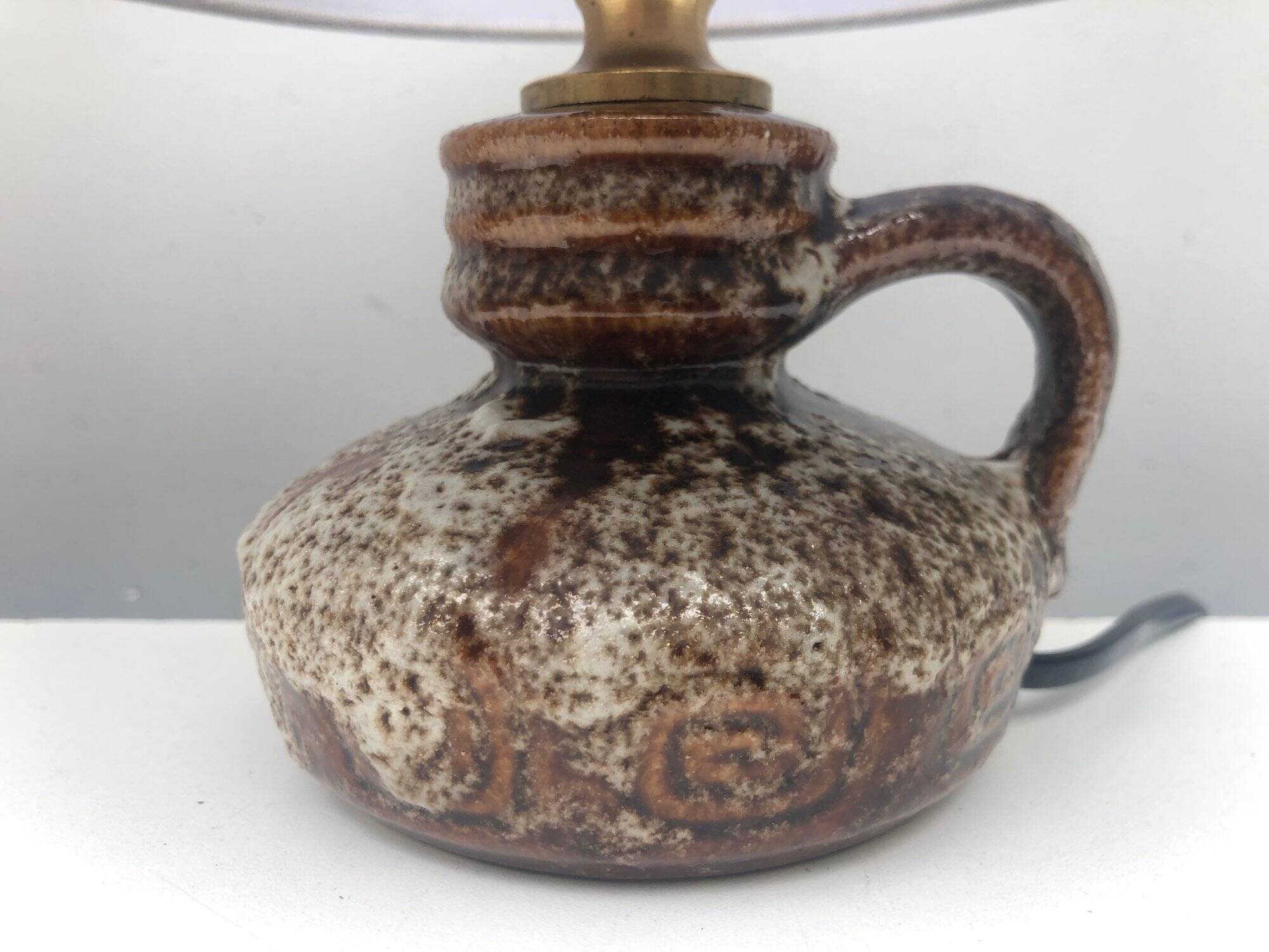 pair of ceramic bedside lamps "Fat-Lava", origin West Germany