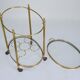 Small Mid-Century Italian Brass Bar Cart with Removable Tray, 1950s