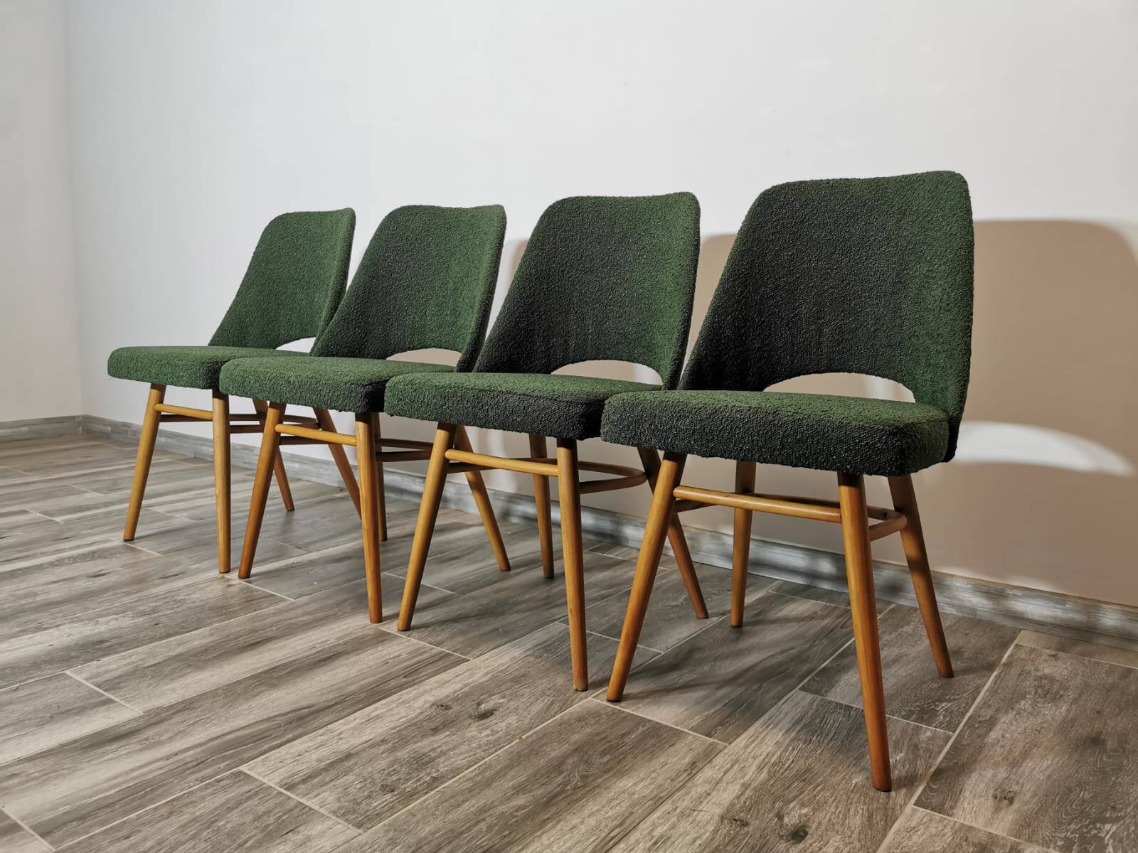 Dining Chairs by Radomir Hoffman for Ton, 1950s, Set of 4