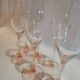 Champagne flutes pink feet LUMINARC year 70
