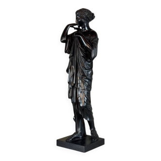 Diane de Gabies, bronze after the antique, black patina 19th century