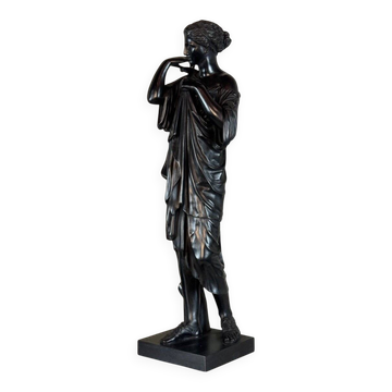 Diane de Gabies, bronze after the antique, black patina 19th century