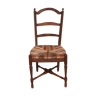 Chaise paillée à entretoise en X, début XIXème