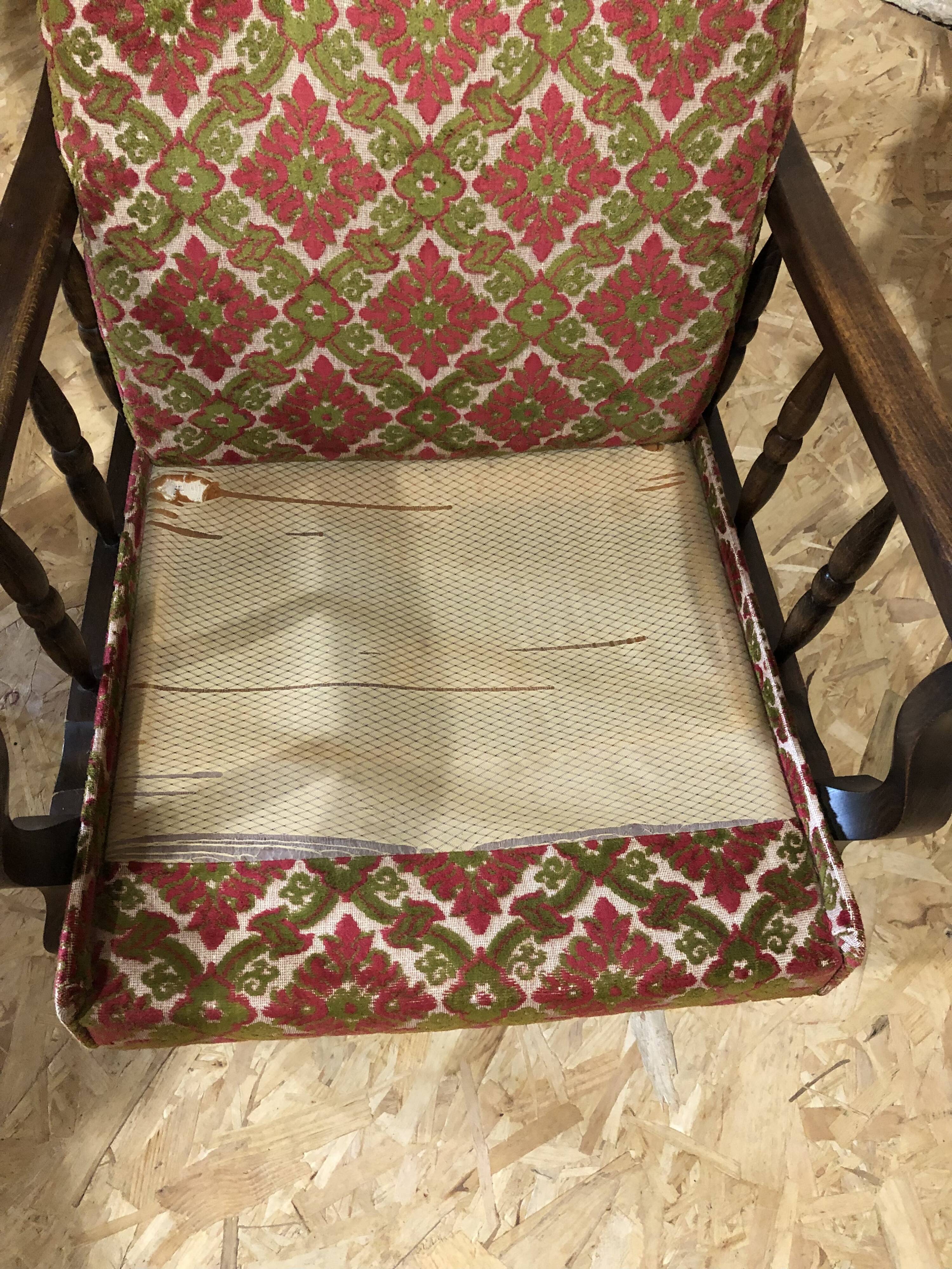 Vintage velvet armchairs