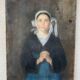 Painting young girl praying