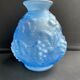 Blue Art Deco vase signed Etaleune Paris France