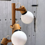 Lampadaire en bois des années 70