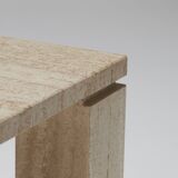 Rectangular travertine coffee table, 1970s