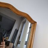 Mid-Century Walnut Mirror from 1960s Czechoslovakia, Organic Curved Frame