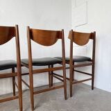 Set of 4 Italian chairs by Gianfranco Frattini.