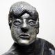 20th-century ceramic bust of a woman, an unidentified piece of art.