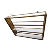 Industrial metal and glass shelf