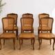Set of 6 Cane Chairs in Louis XV style