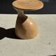 Sexy Neck - Solid wood (monoxyle) side table in natural colour H45