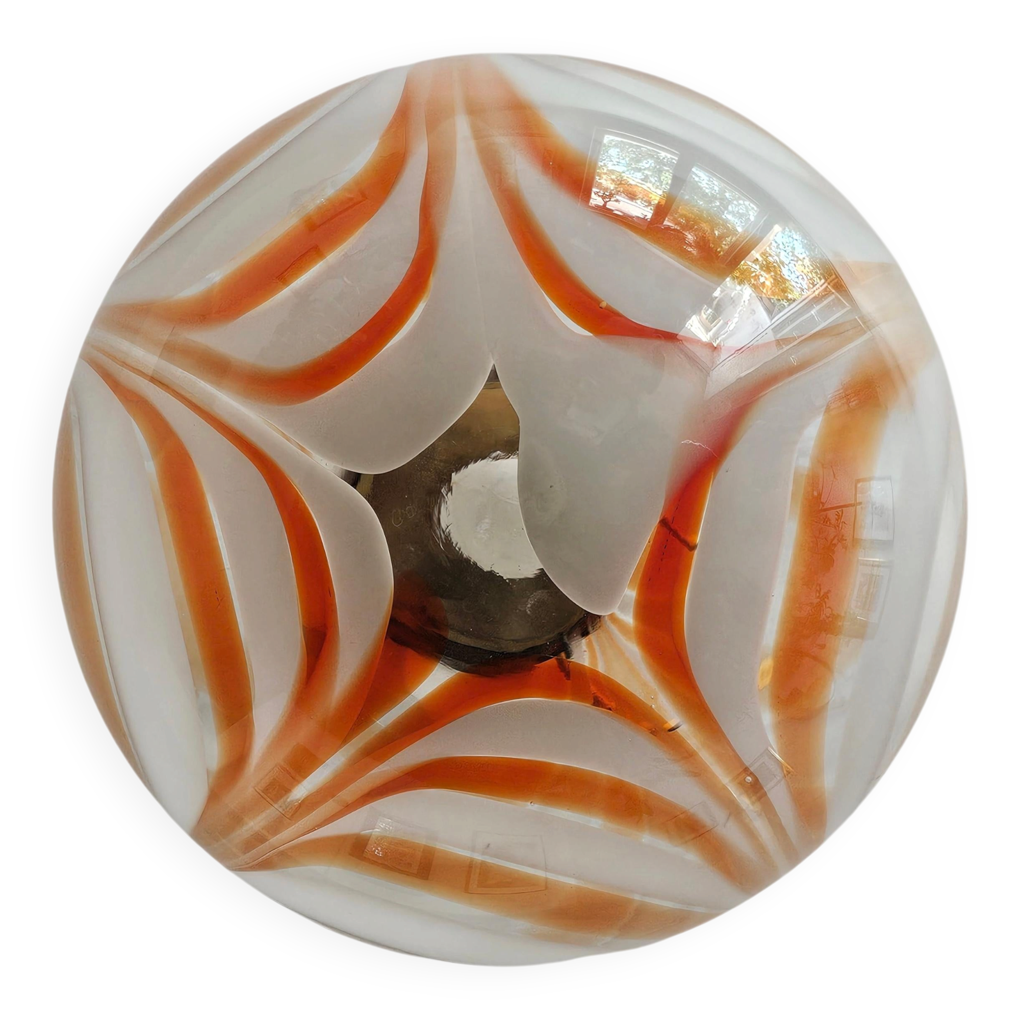 Extra large spherical Murano glass pendant from the 1960s.