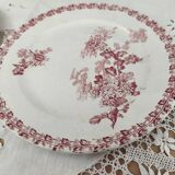 Set of 2 flat plates from the early 20th century, Sarreguemines, Mulhouse model