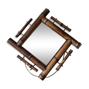 Miroir en bambou 38cm