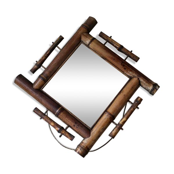 Miroir en bambou 38cm — Beyit