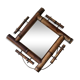 Bamboo mirror 38cm