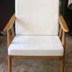 Fauteuil Stella vintage tissus bouclette
