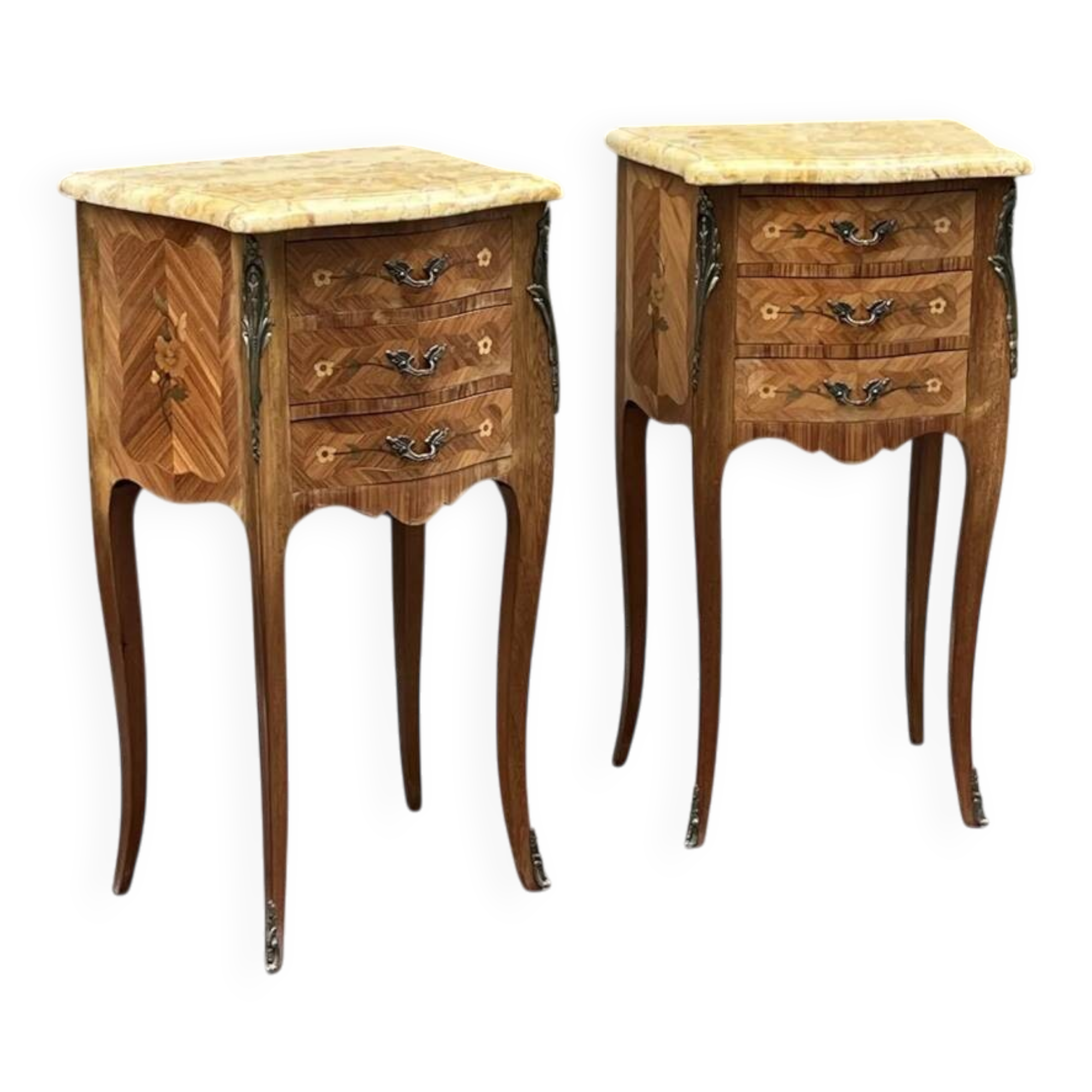 Pair of Louis XV style bedside tables