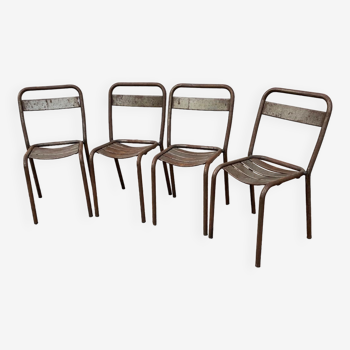 Set of 4 Tolix T1 chairs