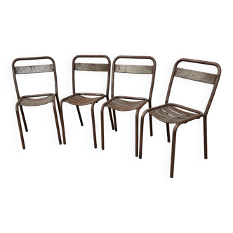 Set of 4 Tolix T1 chairs