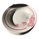 8 vintage Avranches earthenware plates decorated with roses