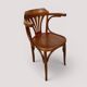 Fauteuil de bureau bistrot en hêtre courbé, style Thonet, circa 1960