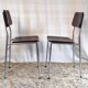 Duo de chaises formica imitation palissandre années 60