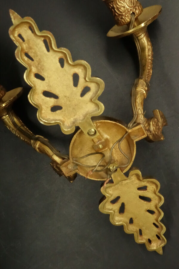 Paire d'appliques aux palmettes style empire