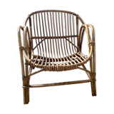 Rattan shell armchair adult model
