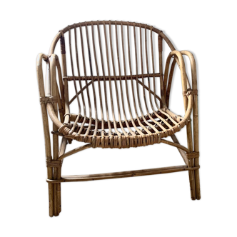 Fauteuil coquille rotin modèle adulte