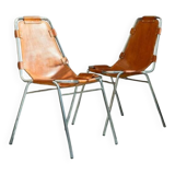 Chair Les Arcs Charlotte Perriand – Vintage patinated leather from the 60s/70s